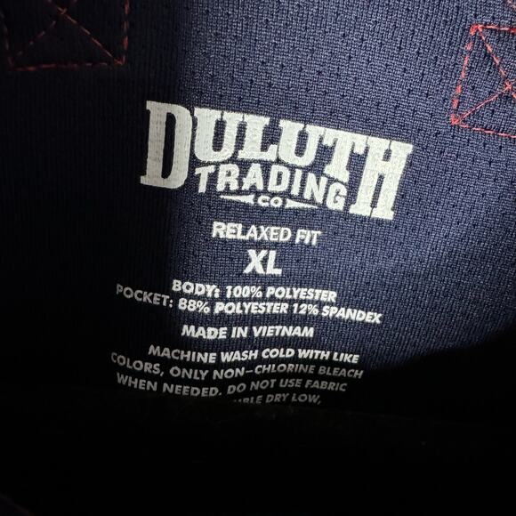 Duluth Trading Men's River Falls Snap Mock Pullover Snap Relaxed Fit Blue XL - Picture 7 of 8